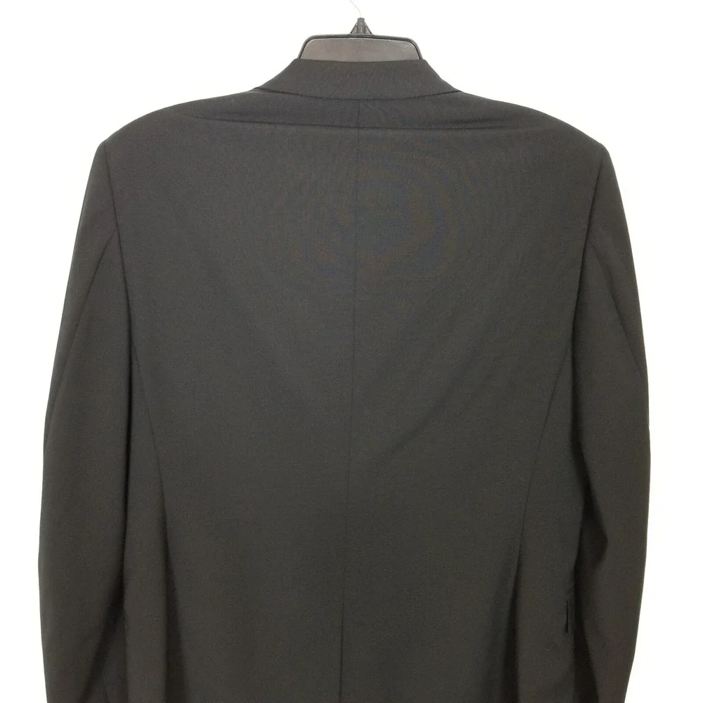 Theory Men Wool Blend Blazer Jacket Sz 42 R Black Button‎ Up Preppy Office